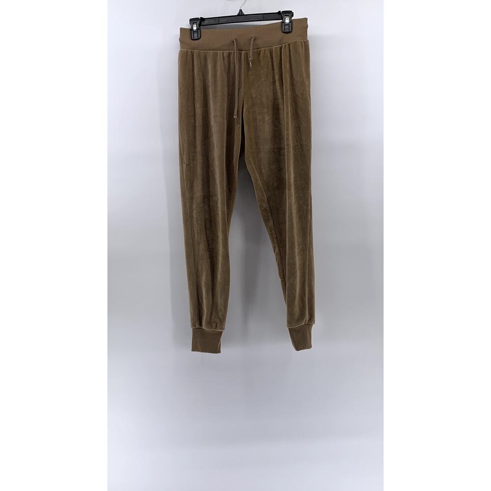 ROMA CONCEPTS By ROSEE Women's Brown Faux Suede Drawstring Sweatpants SZ L